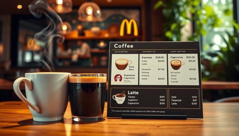 mcdonald's coffee menu prices